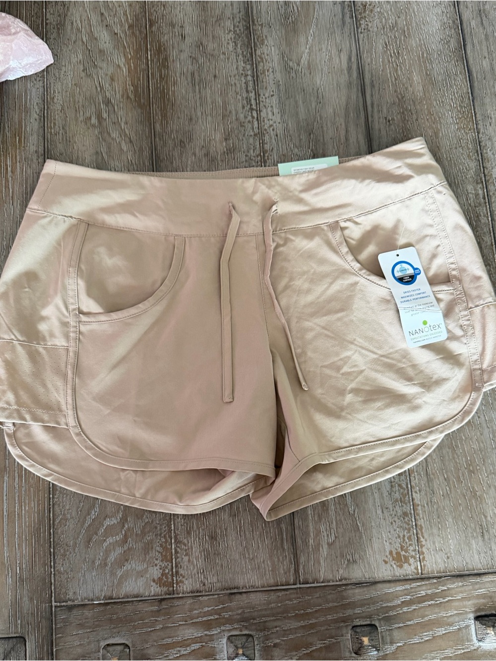 Magellan Outdoors Women’s Light Tan Athletic Drawstring Shorts